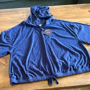 Ava & Viv Navy Hooded Sweater
